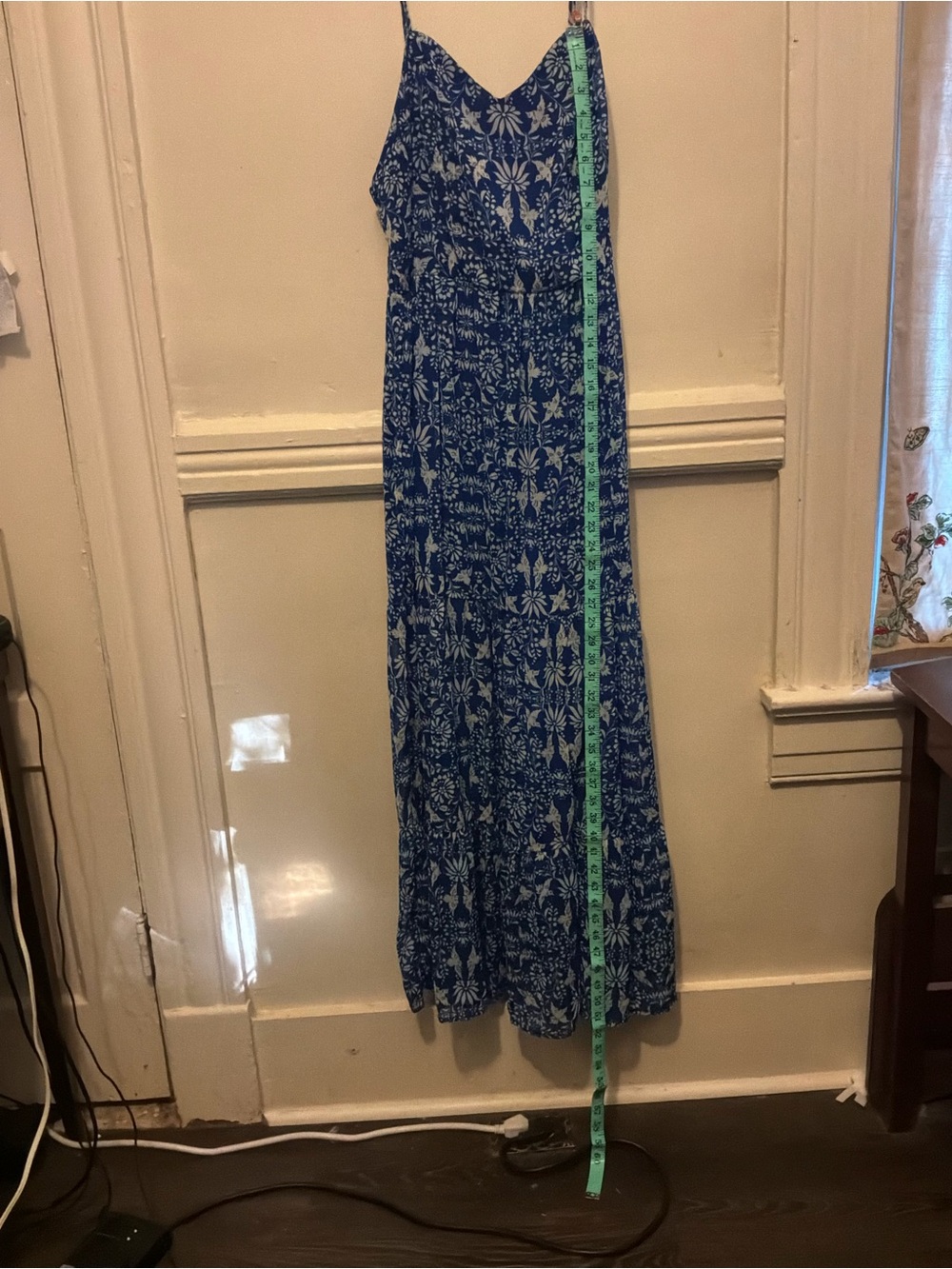 Xhilaration Blue Floral Maxi Dress